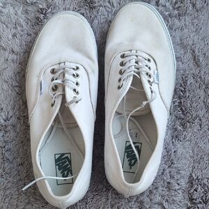 Vans Men's White Canvas Sneakers
